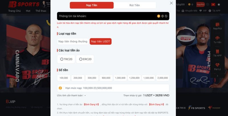 Nhà cái cung cấp linh hoạt hình thức nạp rút