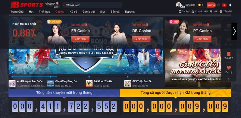 Bsports phát triển sảnh live casino hiện đại