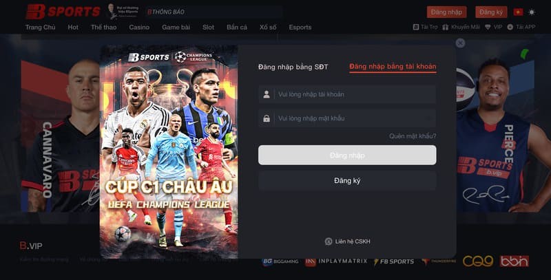 Đăng nhập Bsports thực hiện đúng để không gặp lỗi