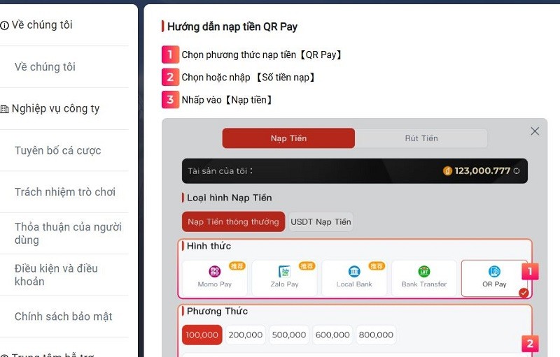Lưu ý khi nạp tiền Bsports cho người mới
